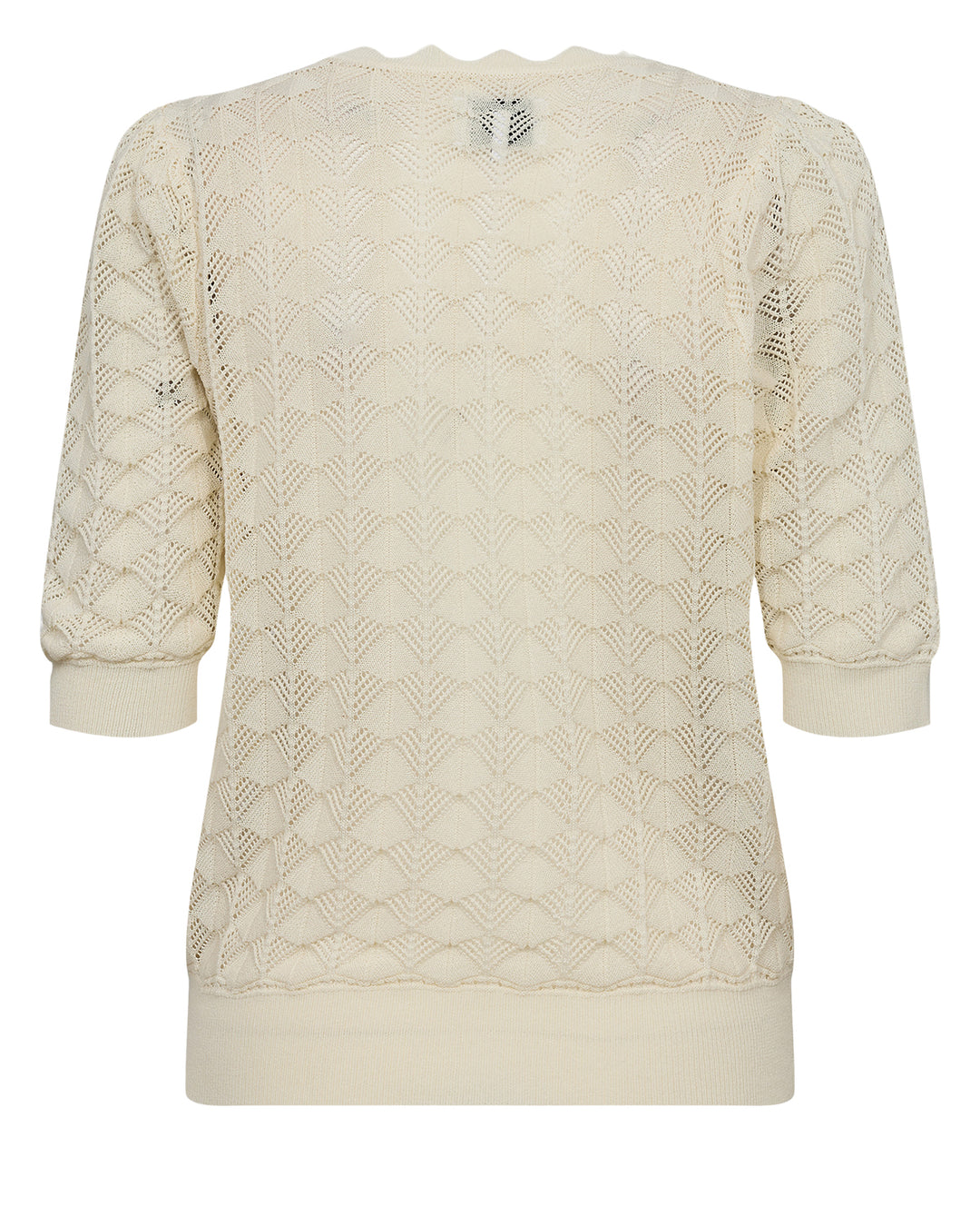 Bagside af NUASPEN Pullover i Sandshell med ribkant